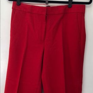 J. Crew Pants - Bright red cropped trousers J. Crew Pants - Bright red cropped trousers
